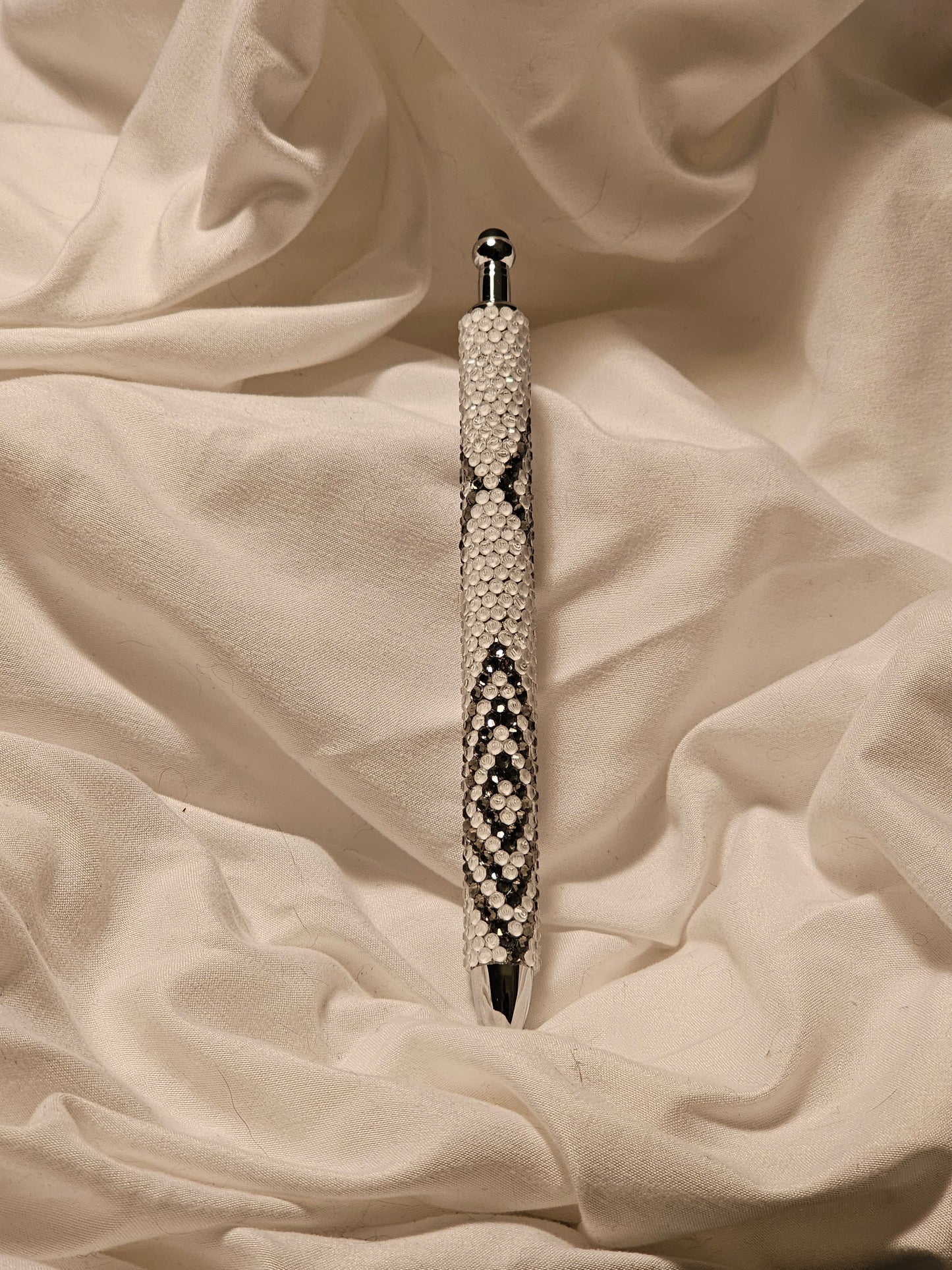 White/black template glass rhinestone pen
