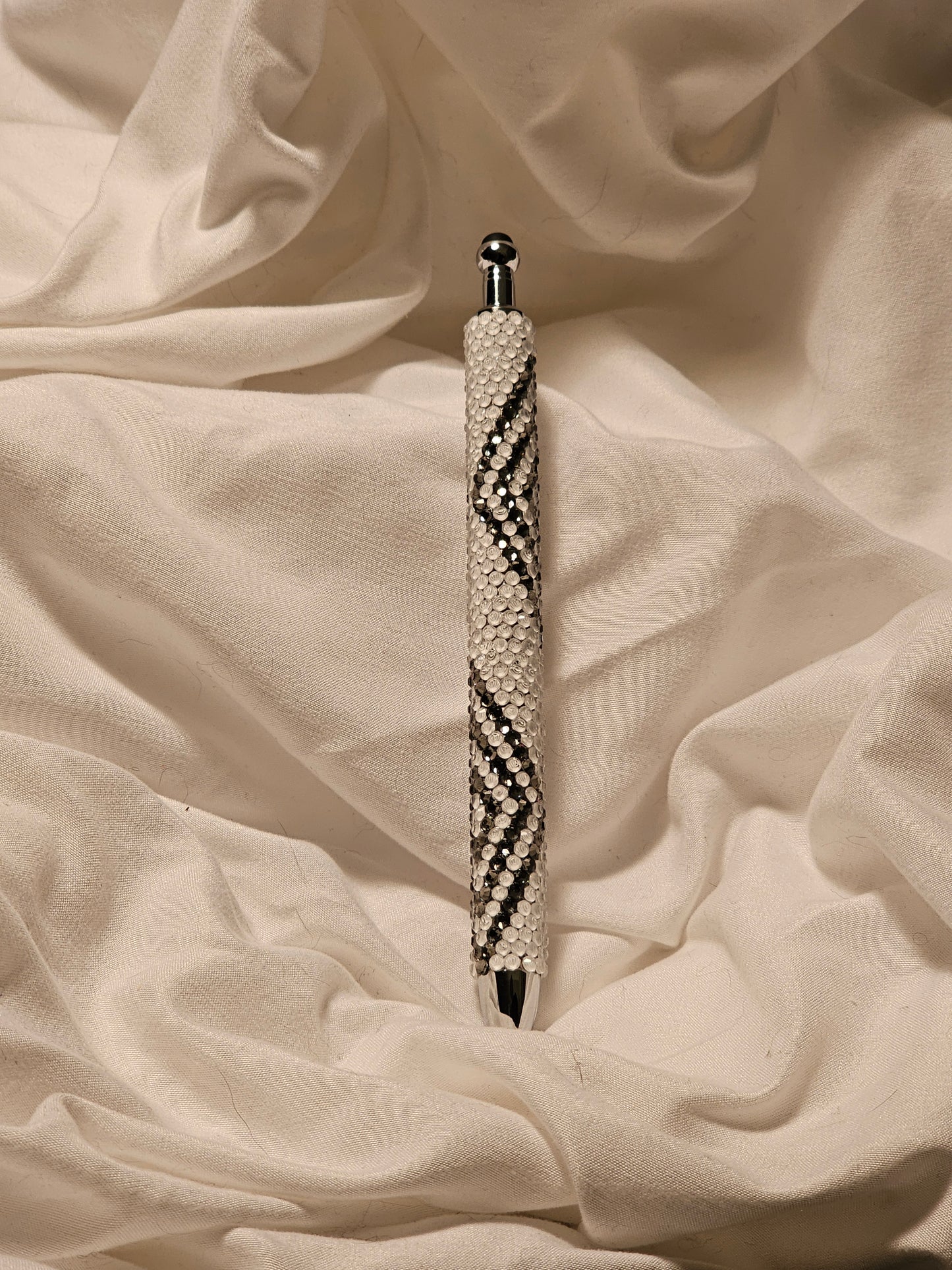 White/black template glass rhinestone pen