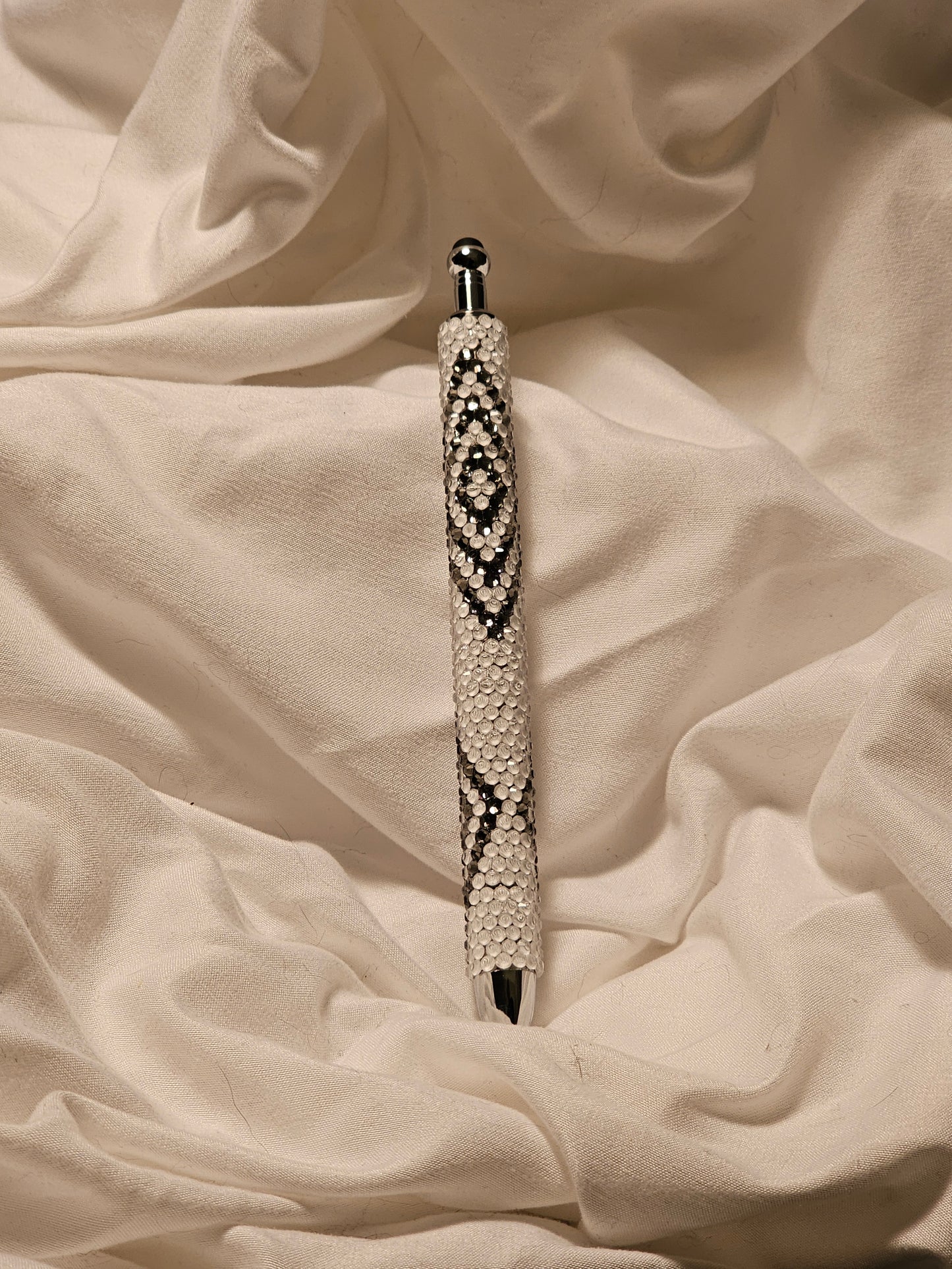 White/black template glass rhinestone pen