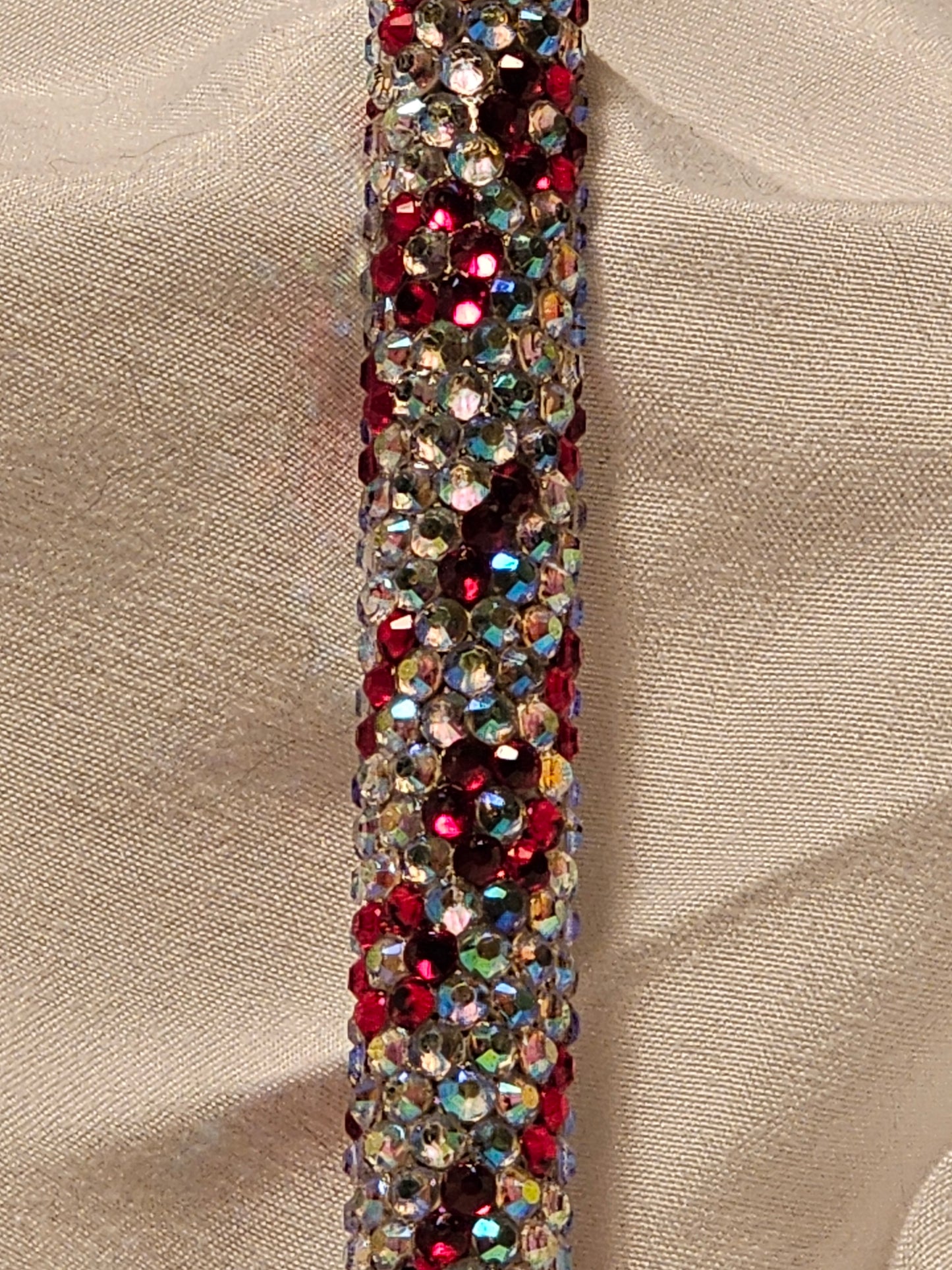 Red flowers/diamond base resin rhinestone pen