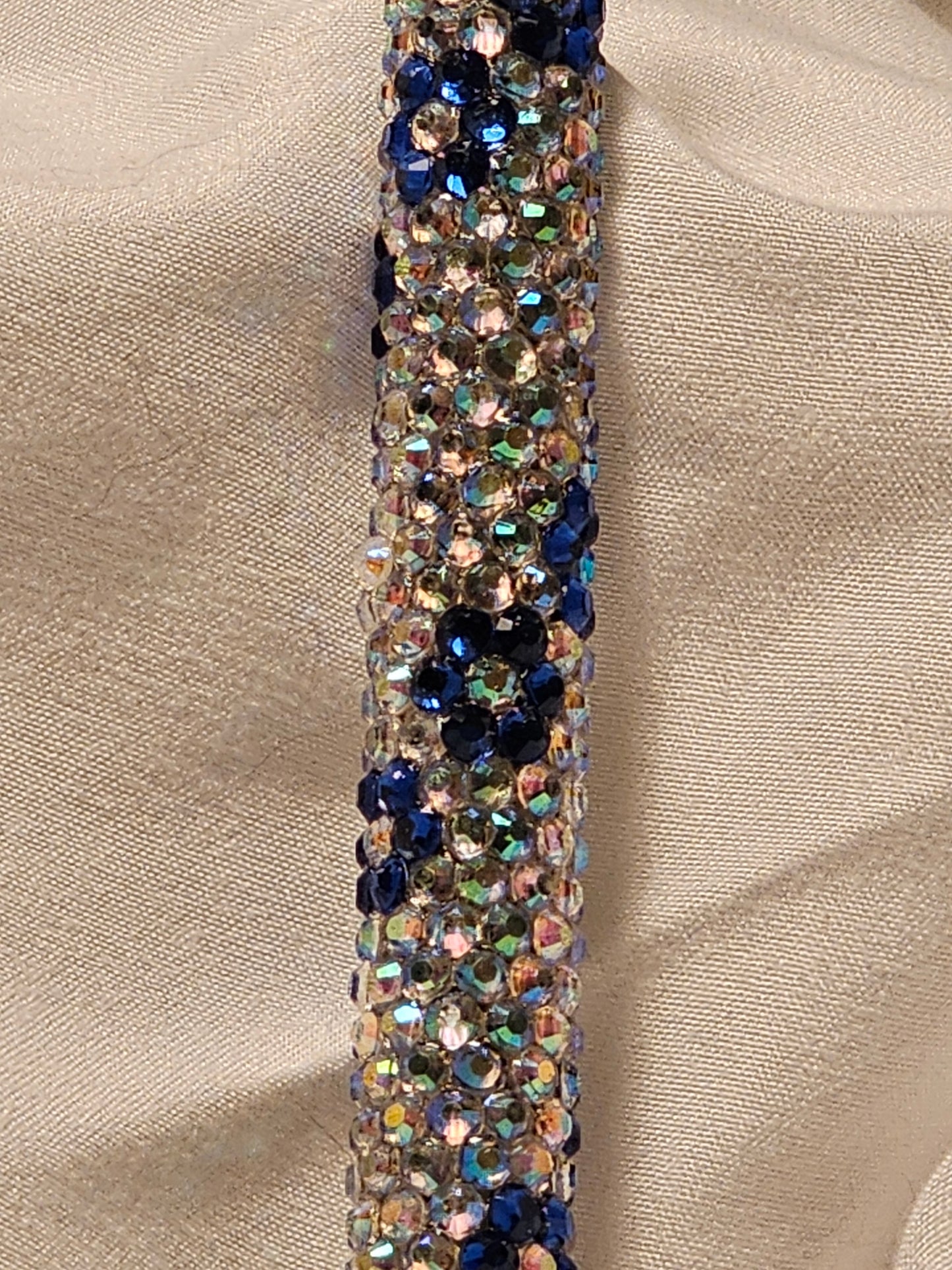 Blue flowers/diamond base resin rhinestone pen