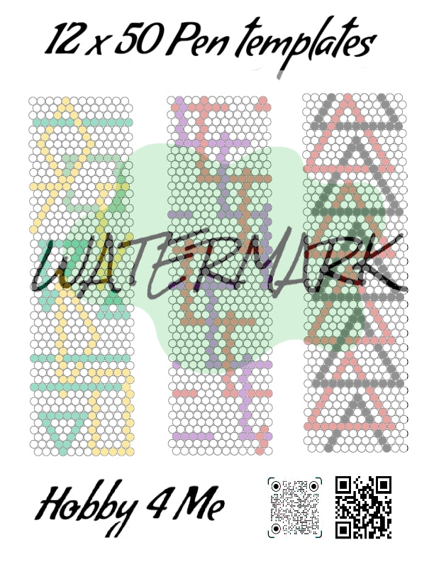 Pen templates Geometric 12x50