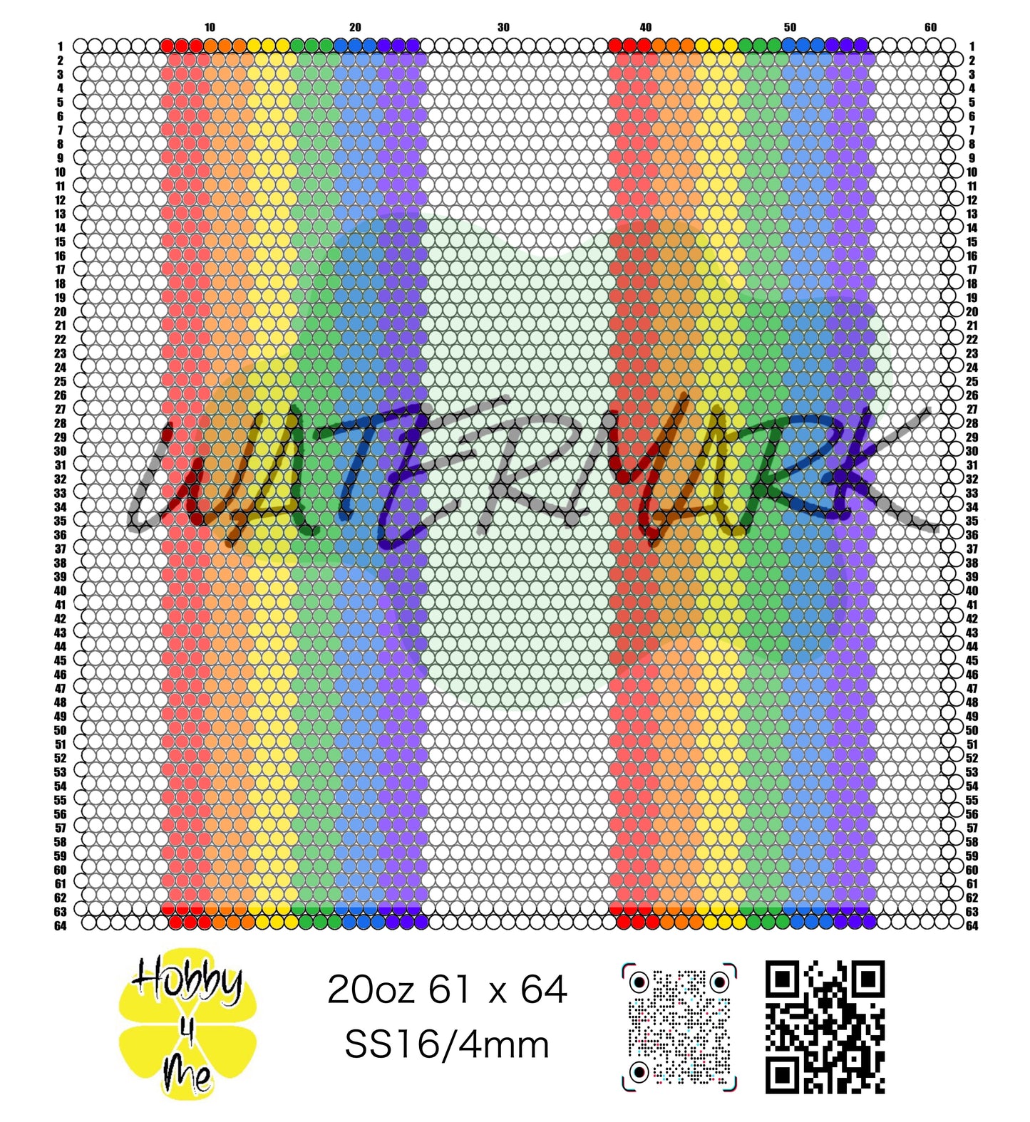 20oz tumbler template SS16/4mm