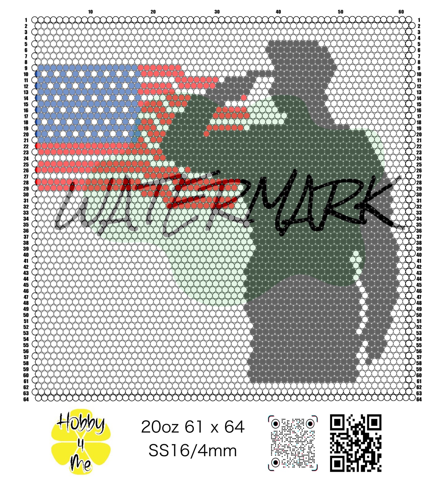 20oz tumbler template SS16/4mm
