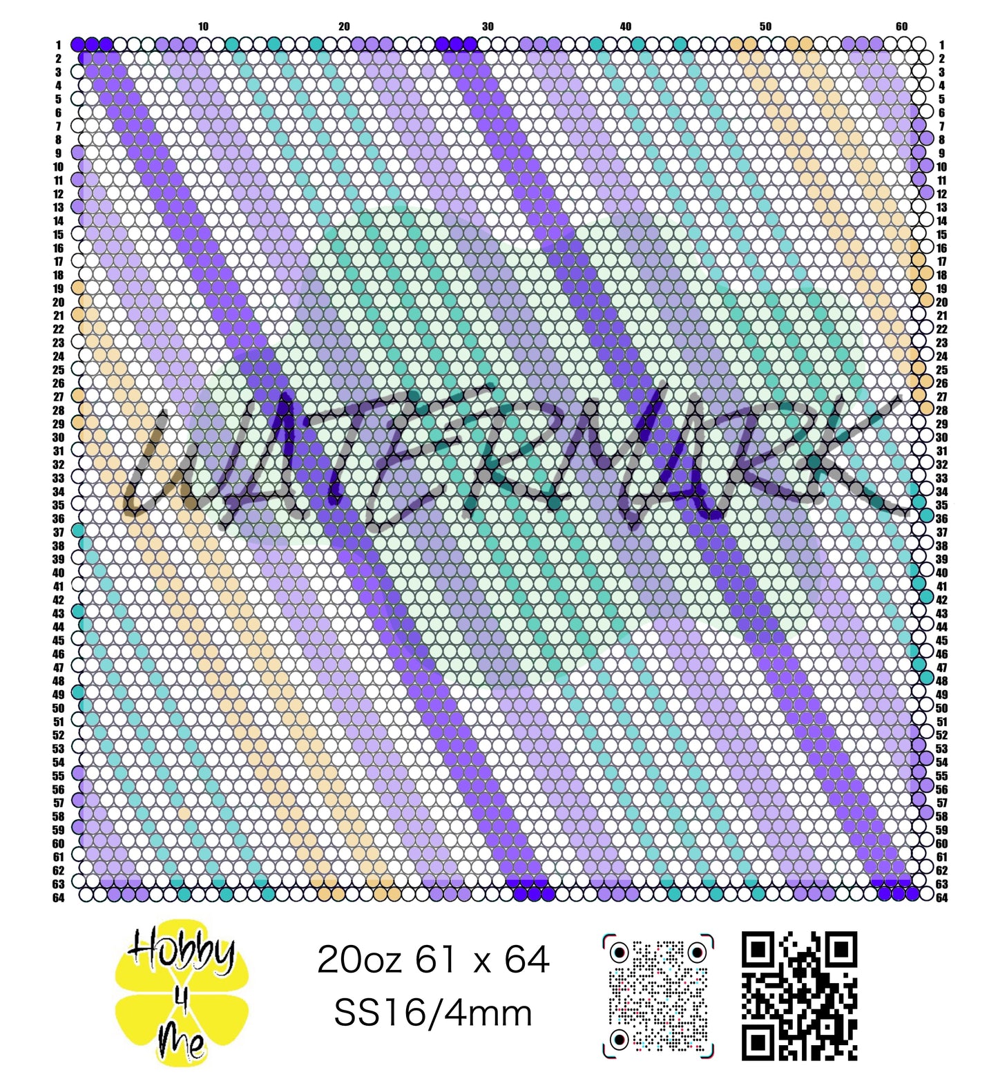 20oz tumbler template SS16/4mm