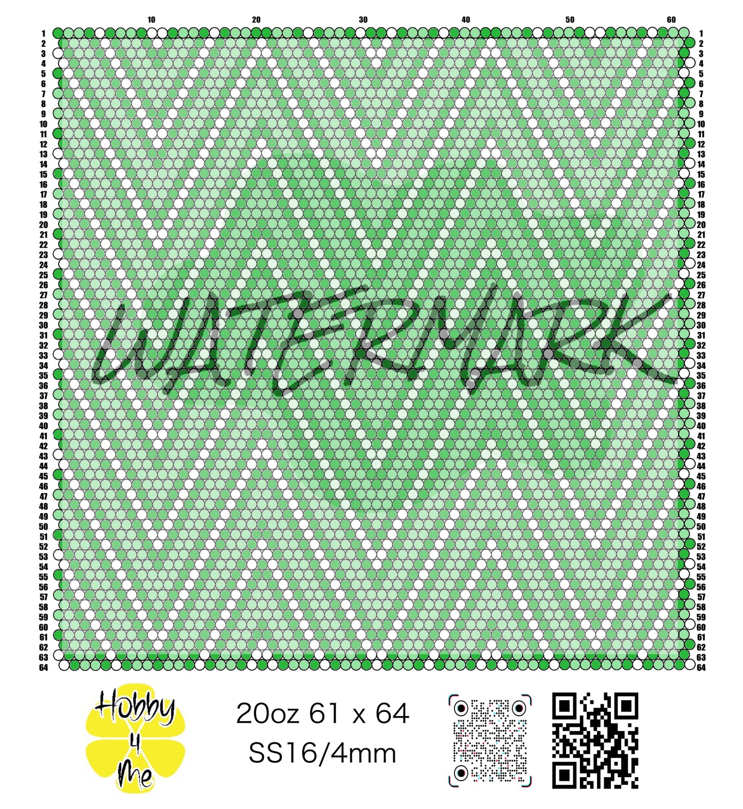 20oz tumbler template SS16/4mm