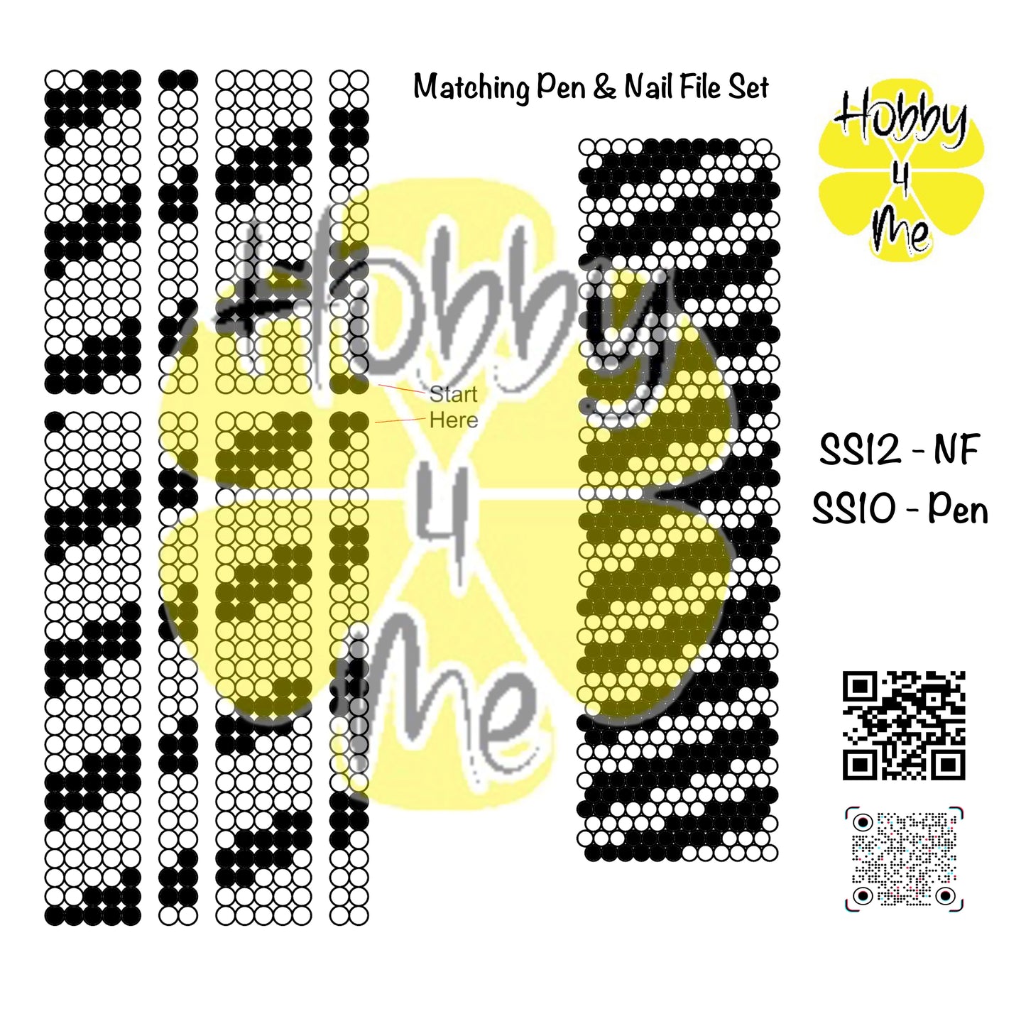 Pen and Nail File template set