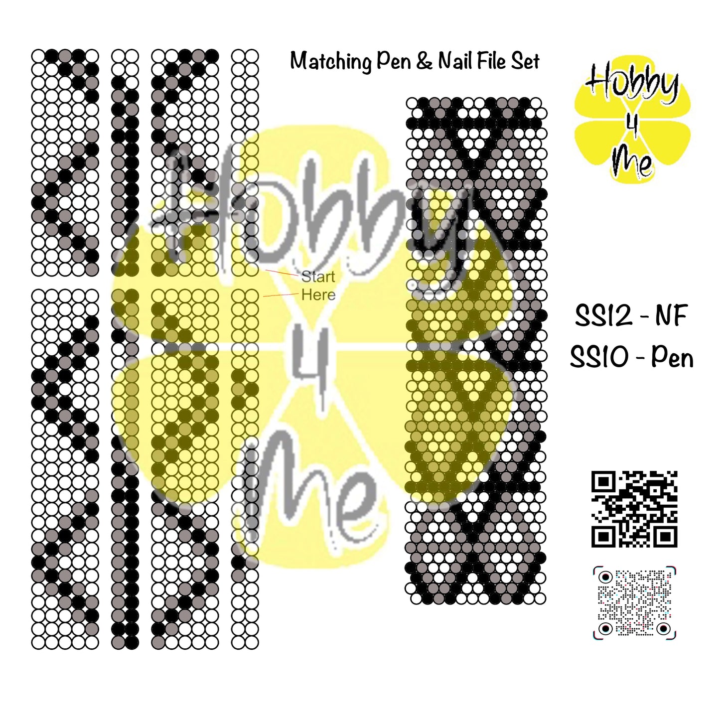 Pen and Nail File template set