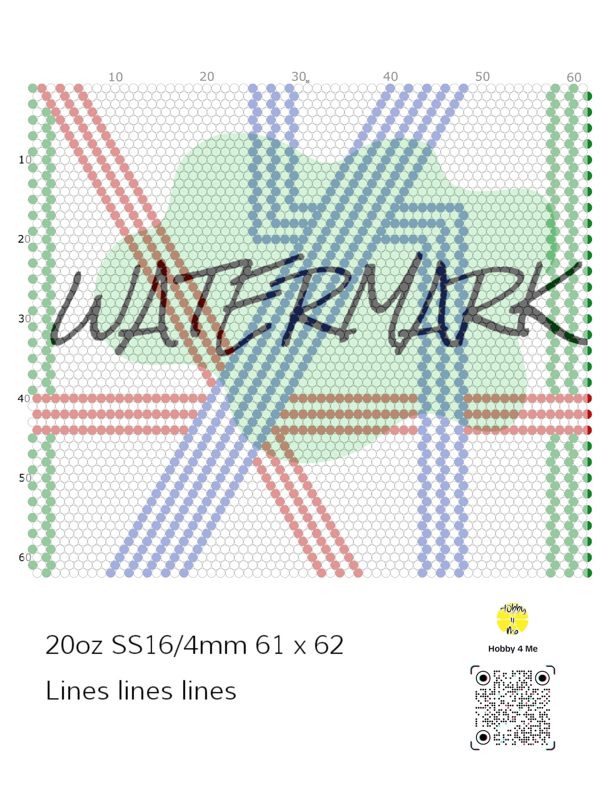 Tumbler template Lines Lines Lines 20oz SS16/4mm