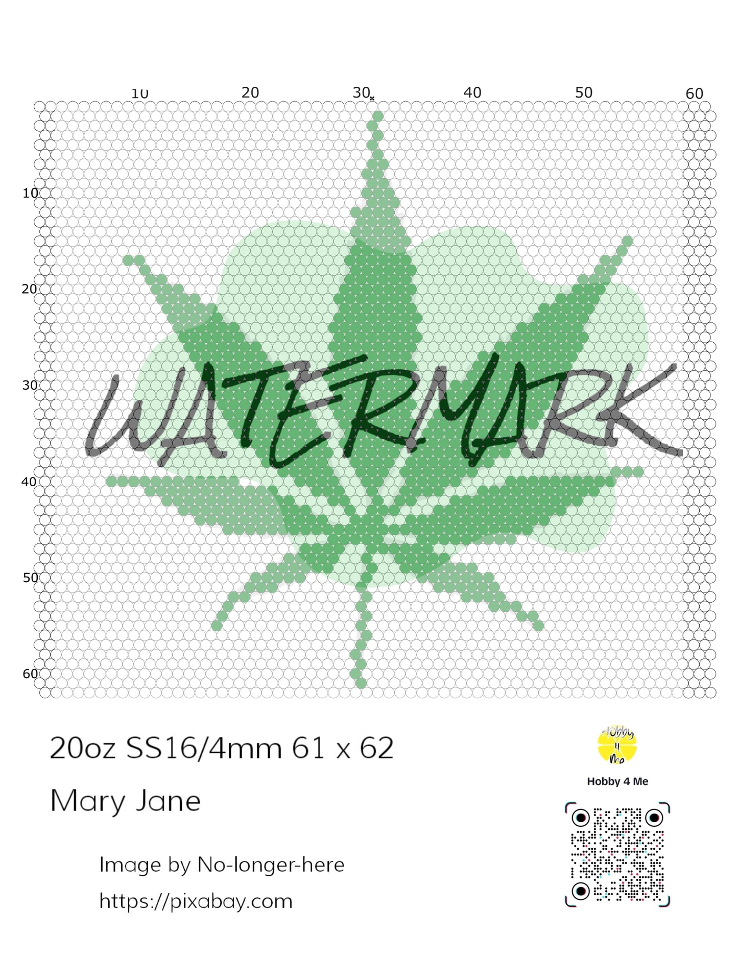 Tumbler template Mary Jane 20oz SS16/4mm