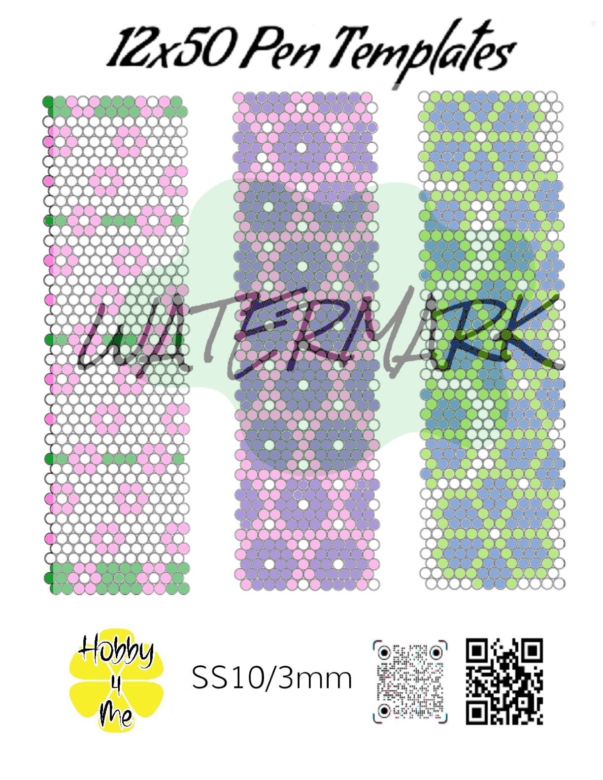 Pen templates 12x50