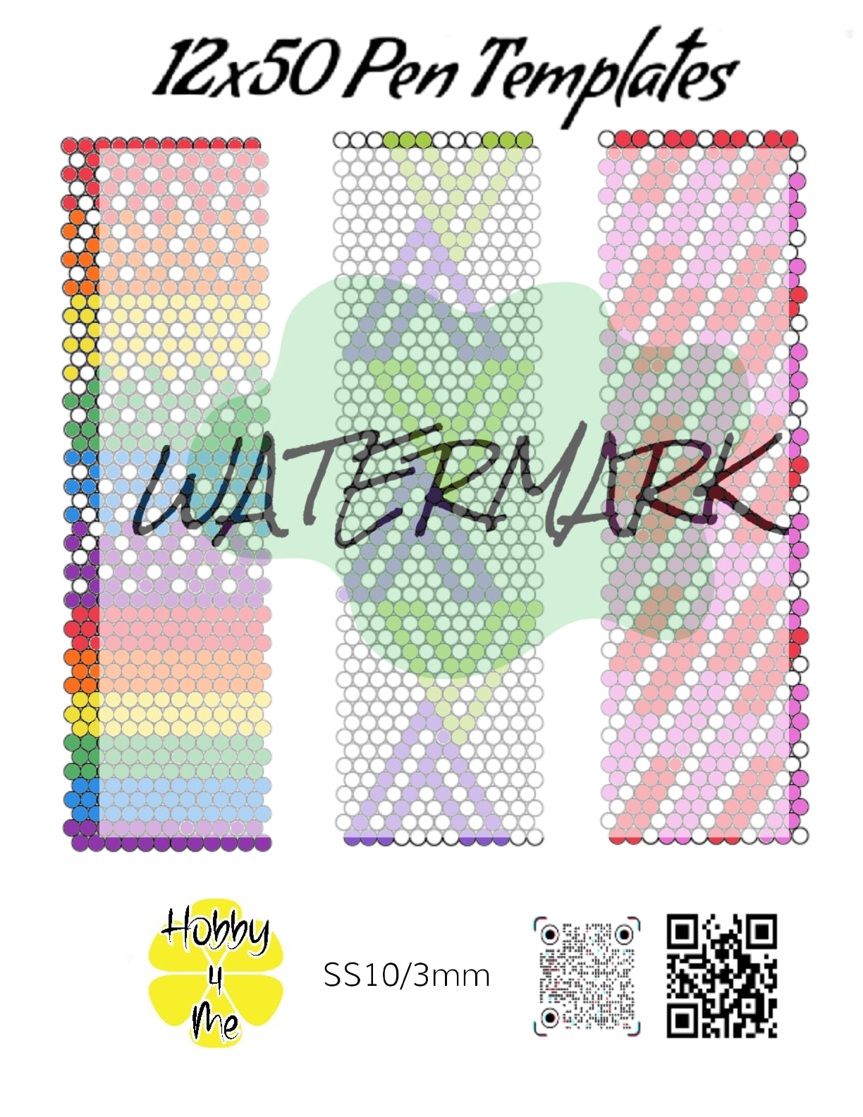 Pen templates 12x50