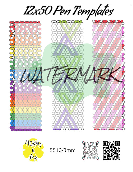 Pen templates 12x50