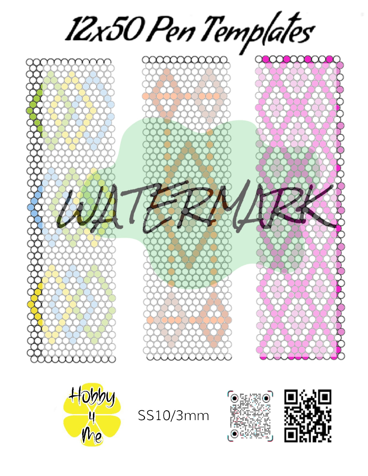 Pen Templates 12x50