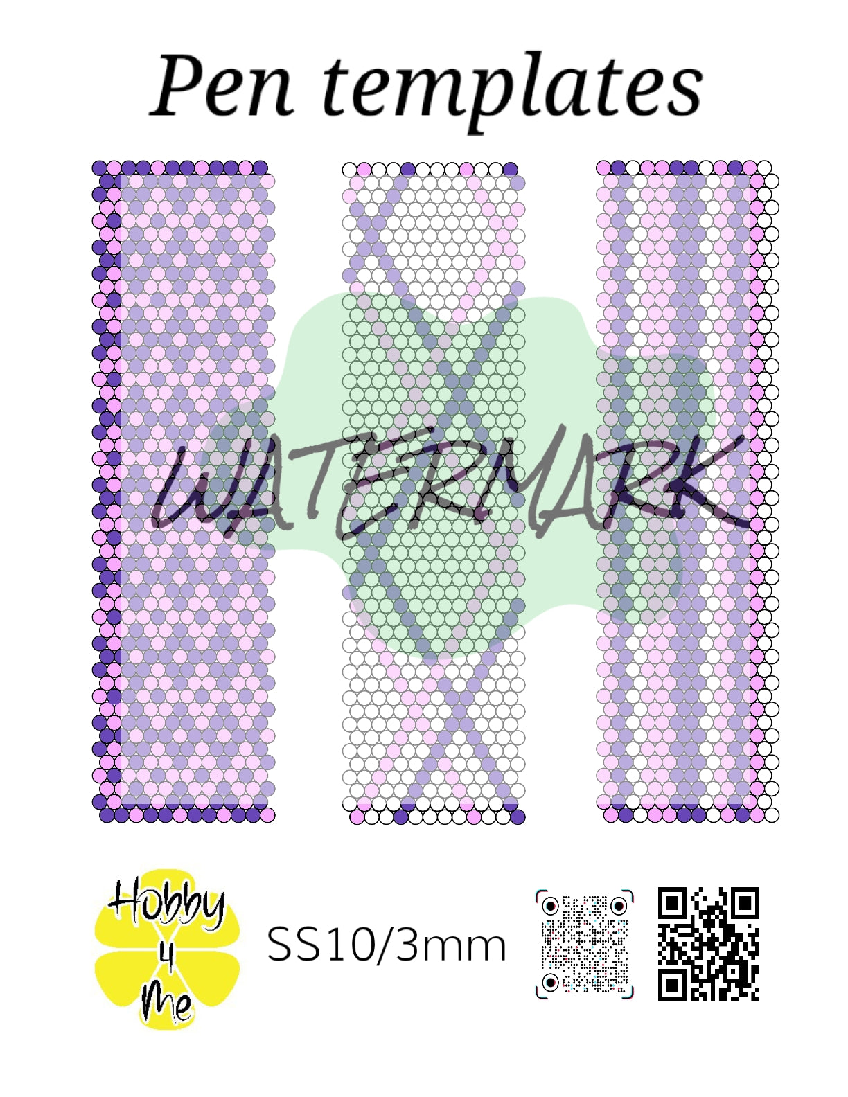 Pen templates 12x50 SS10/3mm