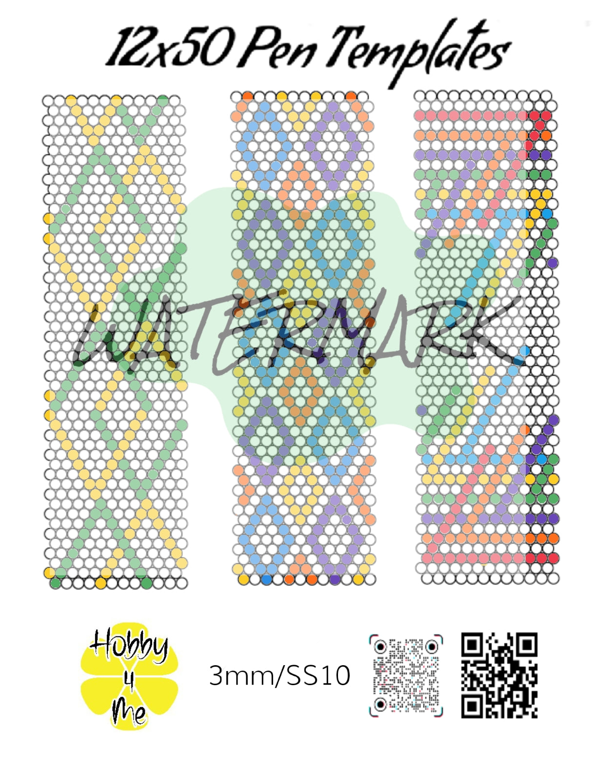 Pen templates 12x50