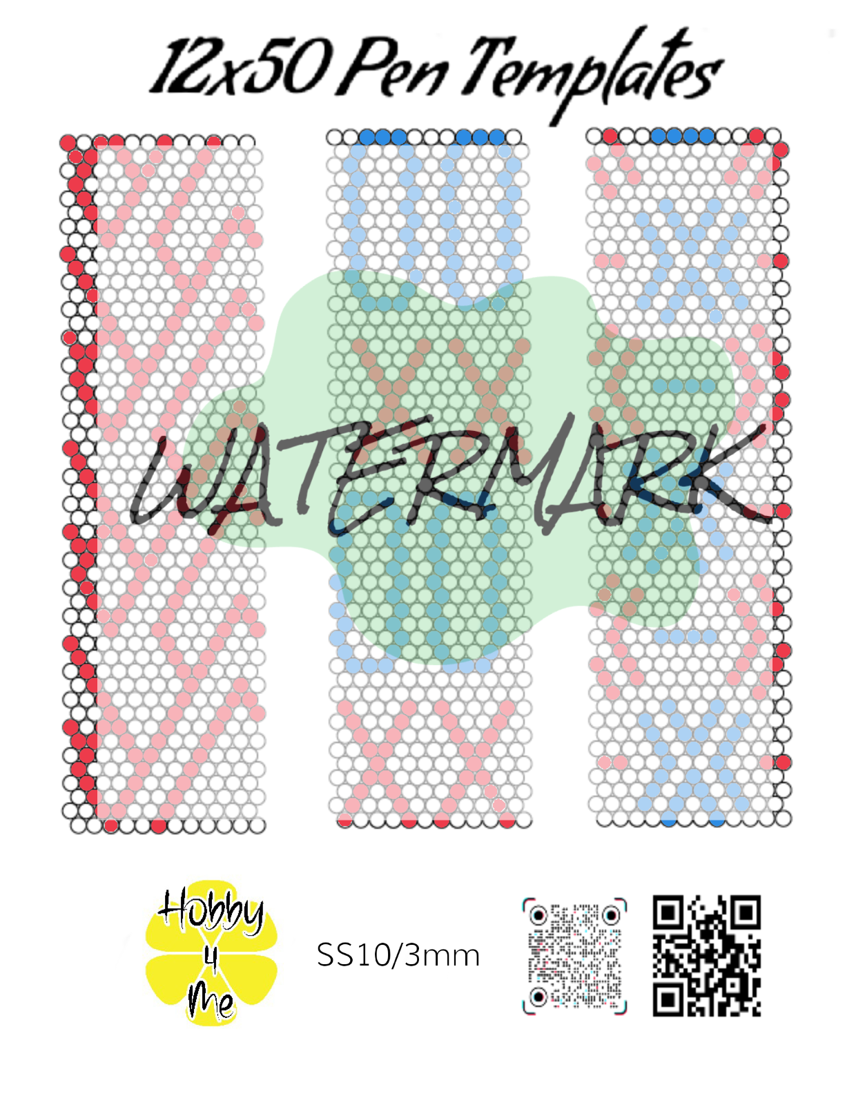 Pen templates 12x50