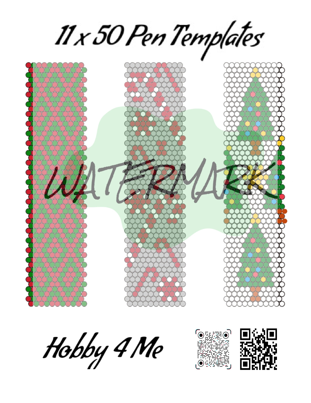 Pen templates 11x50 Christmas