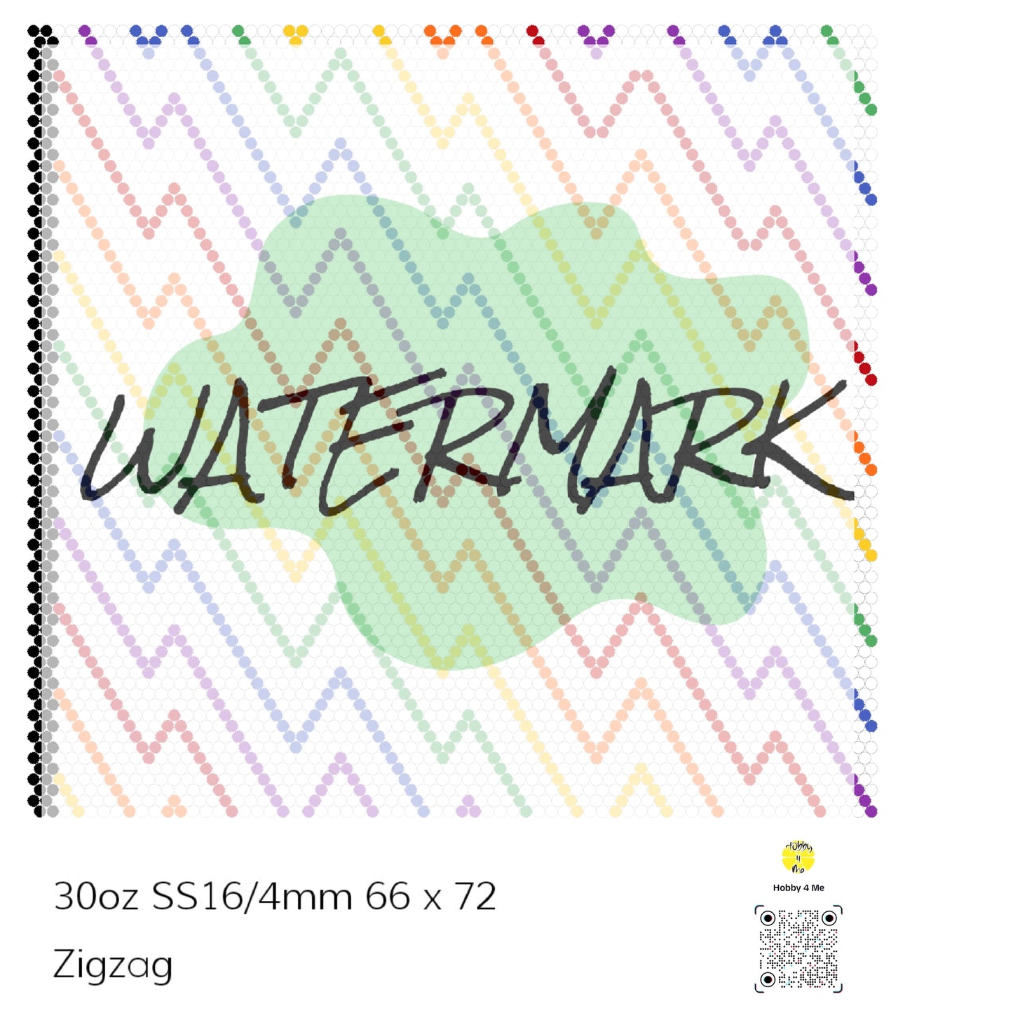 Tumbler template Zigzag 30oz SS16/4mm