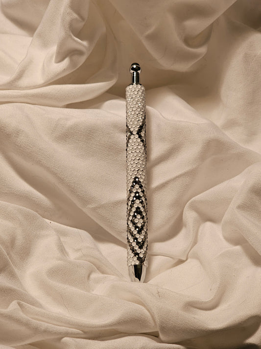 White/black template glass rhinestone pen