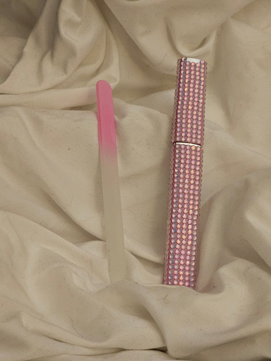 Blush pink Glass Nail file