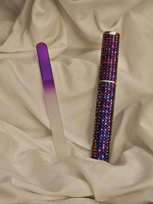 Deep Purple Glass Nail file