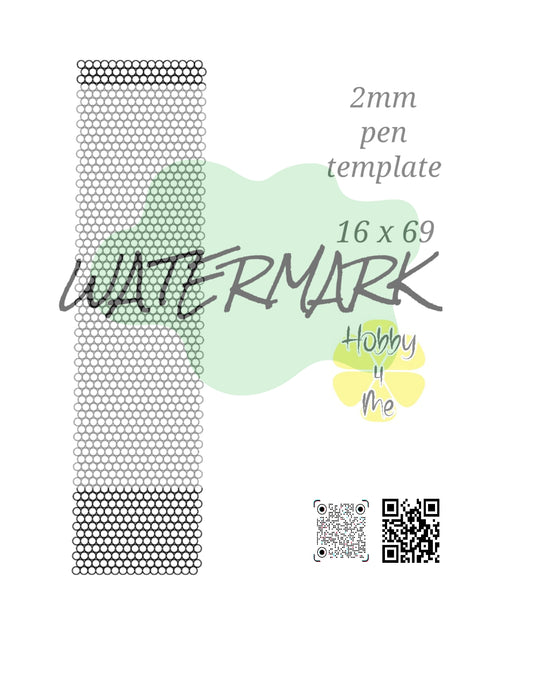 2mm pen blank grid