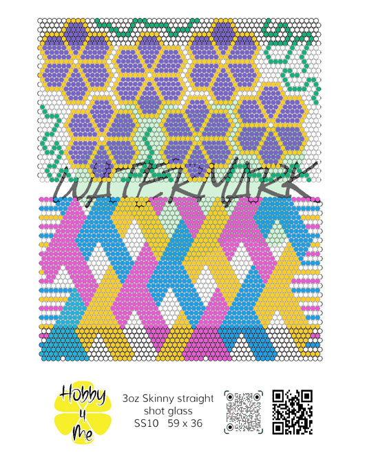 3oz tumbler/shot glass rhinestone templates