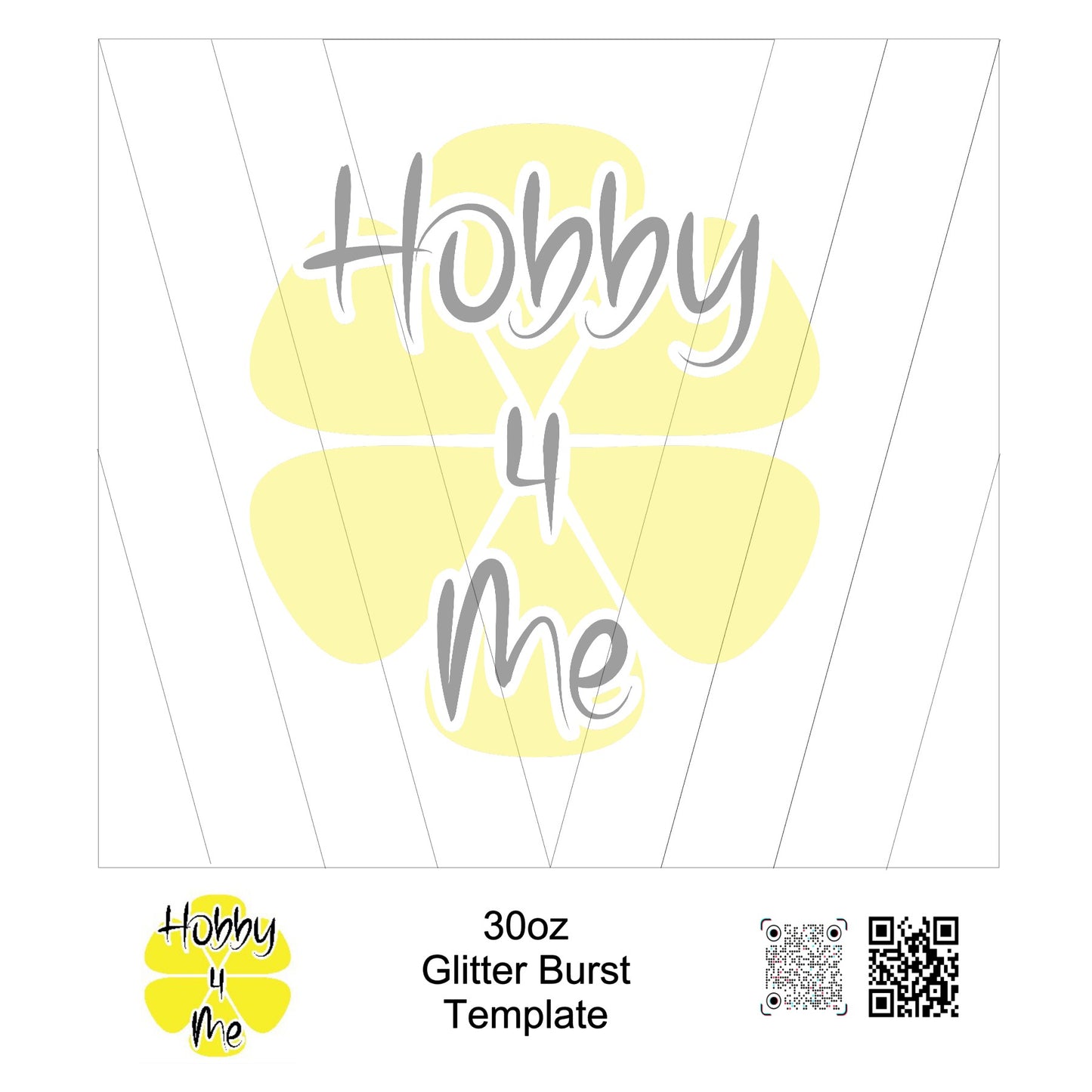 30oz Glitter Burst template