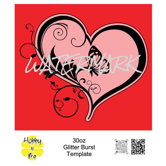 30oz Glitter Burst template