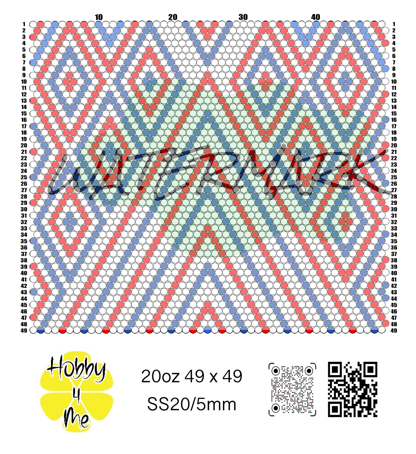 20oz tumbler template SS20/5mm