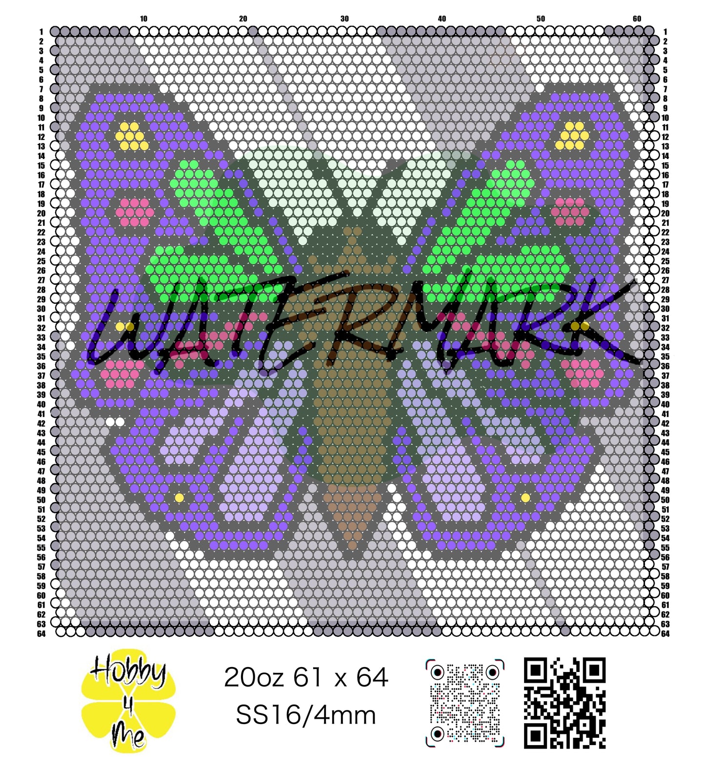 20oz tumbler template SS16/4mm