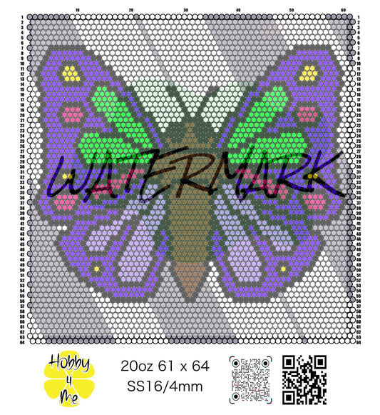 20oz tumbler template SS16/4mm