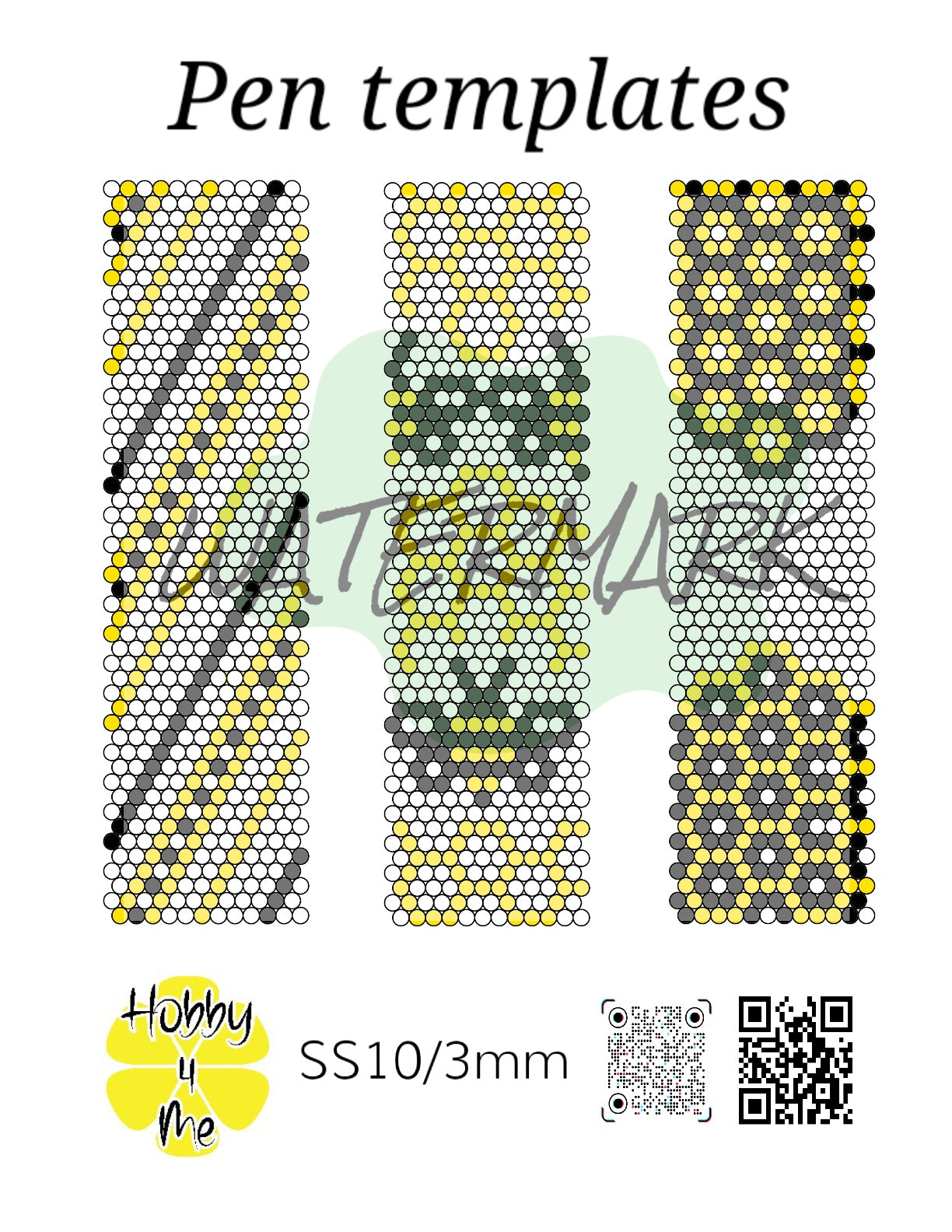 Pen templates 12x50