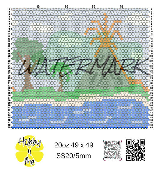 20oz tumbler template SS20/5mm