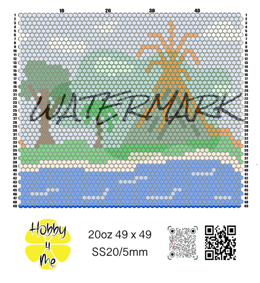 20oz tumbler template SS20/5mm