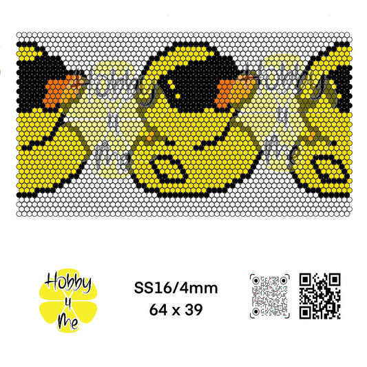 12oz Can Cooler rhinestone template, SS16/4mm