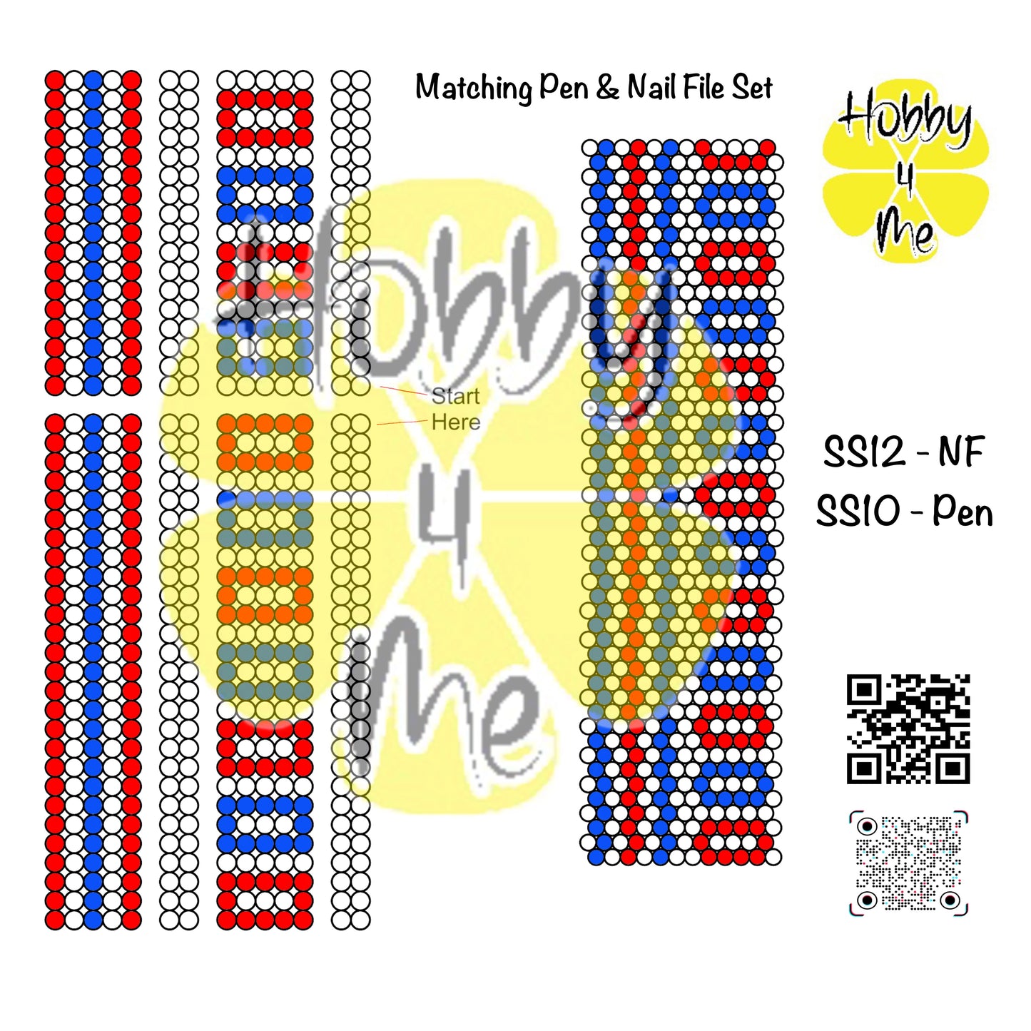 Pen and Nail File template set