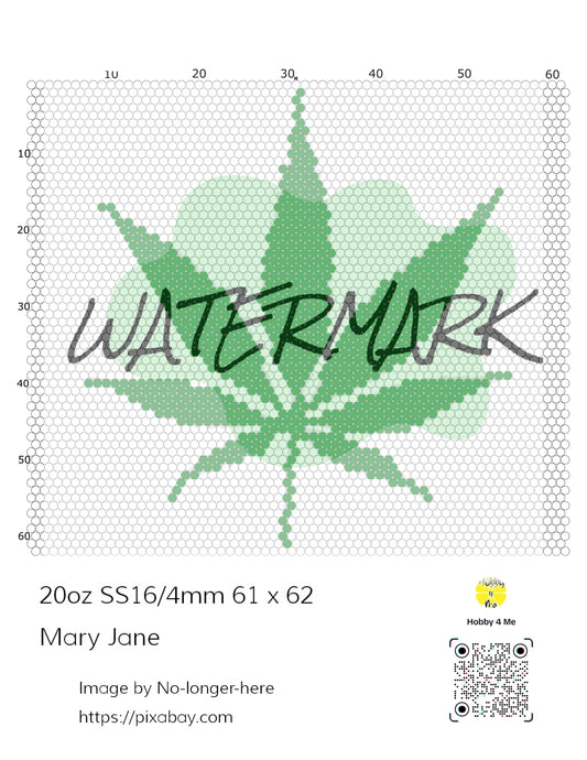 Tumbler template Mary Jane 20oz SS16/4mm