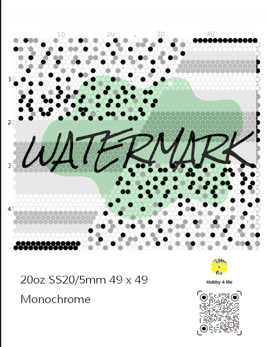 Tumbler template Monochrome 20oz SS20/5mm