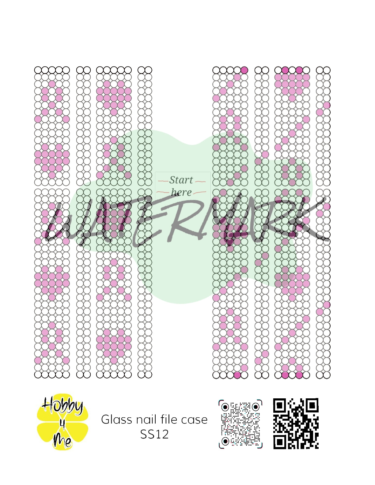 Nail file case templates, SS12/3mm