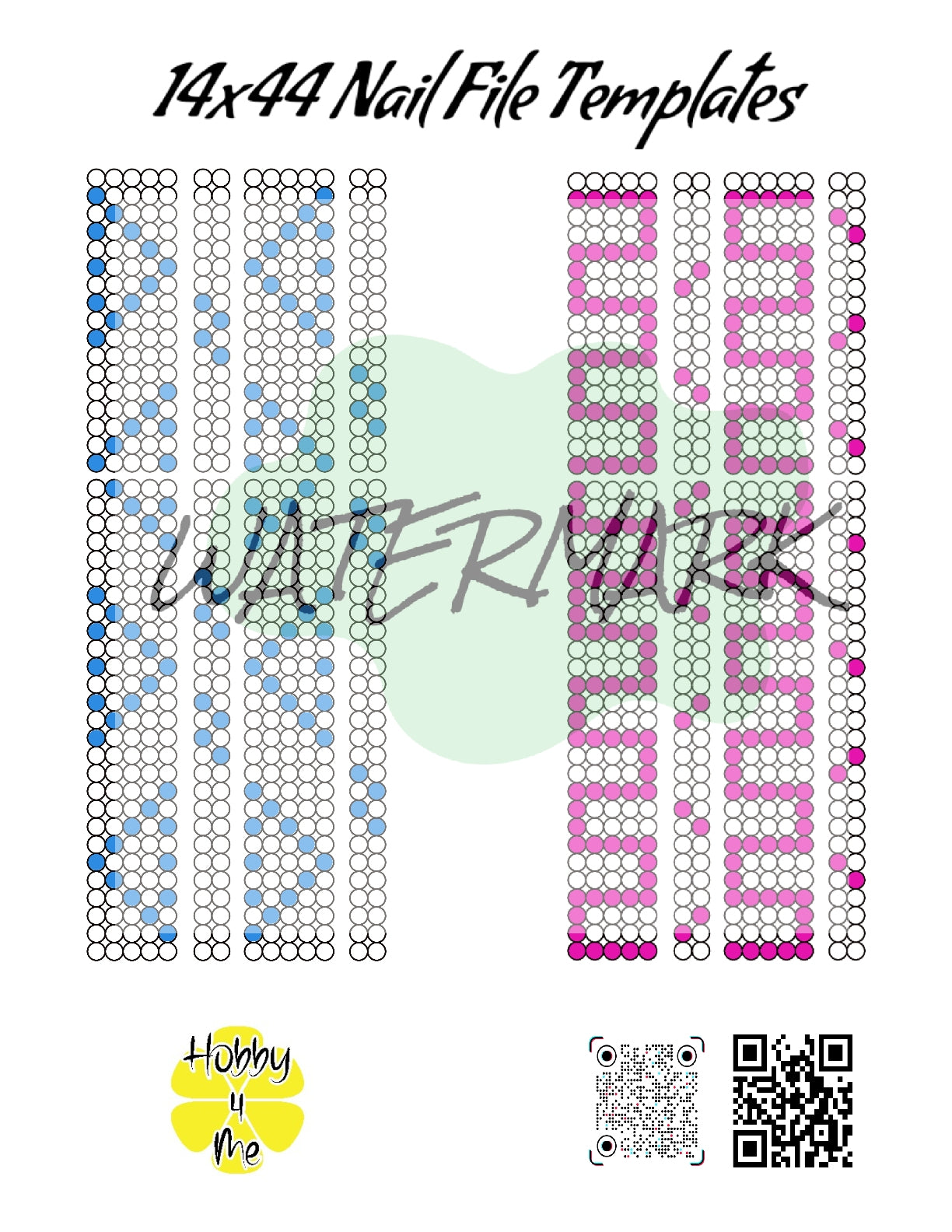 Nail file case templates, SS12/3mm 3