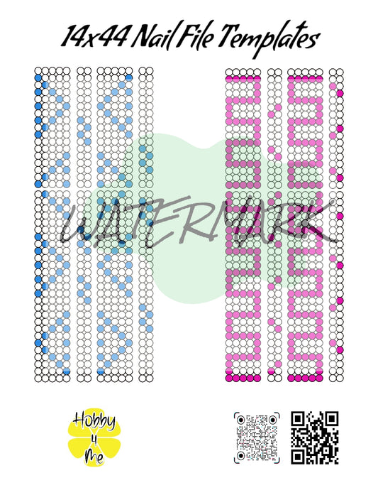 Nail file case templates, SS12/3mm 3