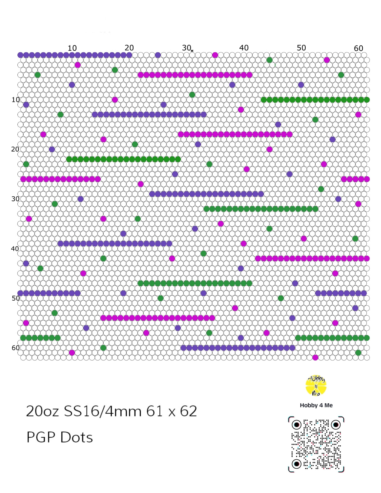 Tumbler template PGP Dots 20oz SS16/4mm