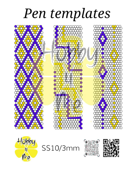 Rhinestone pen templates 12x50 SS10
