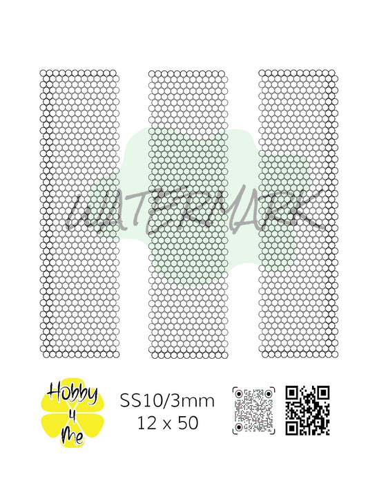 Pen template blank grid 12x50