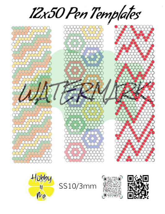 Pen templates 12x50