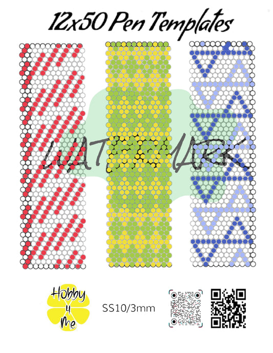 Pen templates 12x50