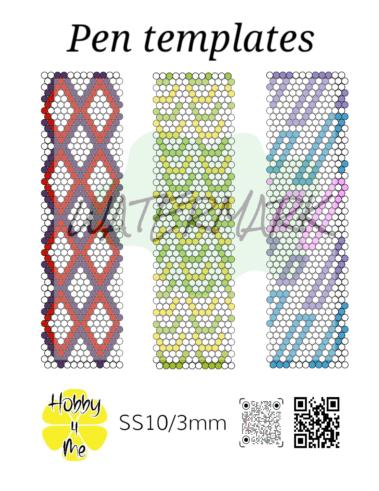Pen templates 12x50