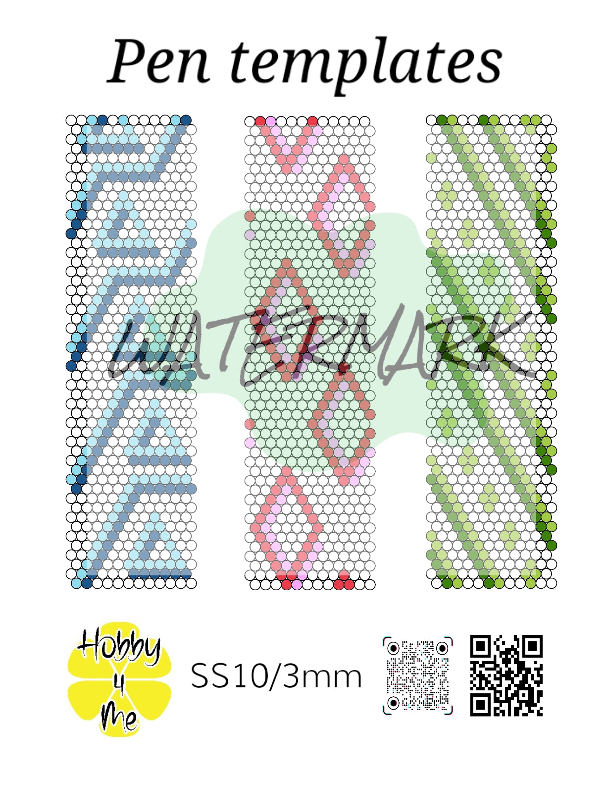 Pen templates 12x50